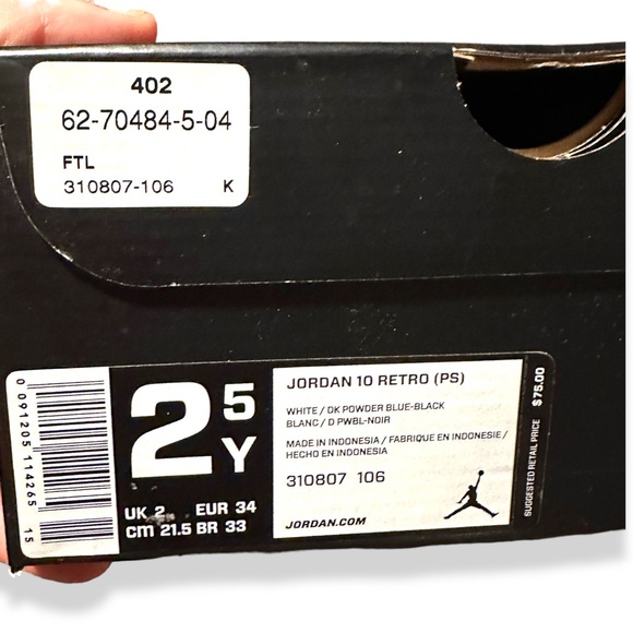 Jordan 10 Retro 2.5Y - Picture 11 of 13